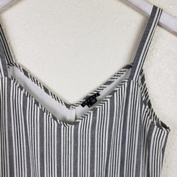 Theory $315 Sially Striped Cotton Summer Dress size 6 Spaghetti Straps Coastal - Picture 4 of 12